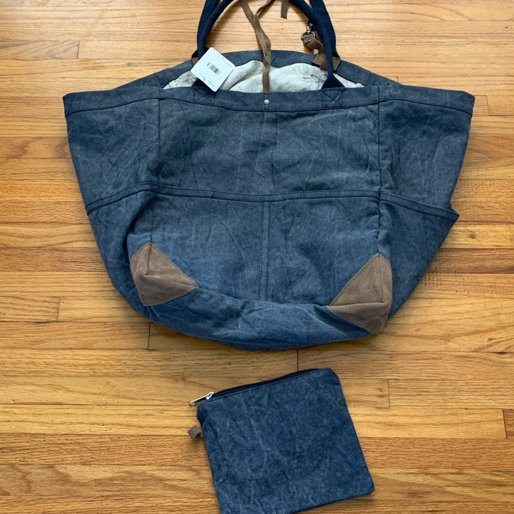 Free People oversized tote denim bag